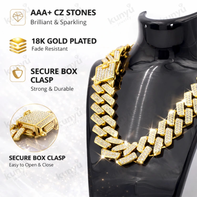 Iced Out Cuban Link Chain Iced Out Cuban Link Chain